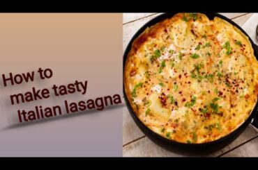 vegetable lasagna in pan recipe- classic Italian lasagna