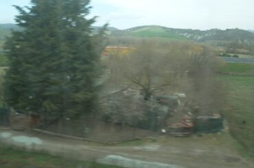 This is some of the Italian countryside that I saw from the high-speed train.