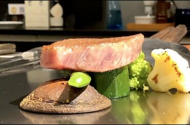 A5 Omi BEEF Steak Lunch Italian style Wagyu Teppanyaki YOSHIYA in Kyoto Japan 鉄板焼ステーキ 嘉茂弥 京都