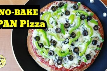 PAN PIZZA RECIPE | How to Make PIZZA at Home without OVEN | No Bake Pizza Recipe| Homemade Pizza