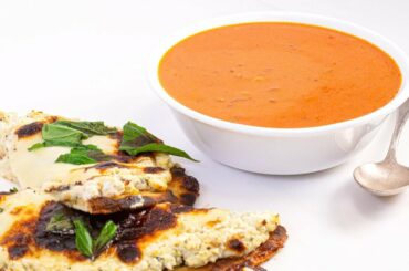 How To Make Roasted Garlic White Flatbread Pizza & Calabrian-Style Tomato Soup By Rachael
