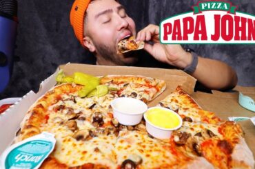 PAPA JOHNS PIZZA MUKBANG | EATING SHOW