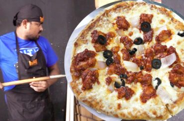 WOOD FIRED PIZZA - Pizza Live Making - How to make pizza recipe - Pietza Pizza - Food Wala