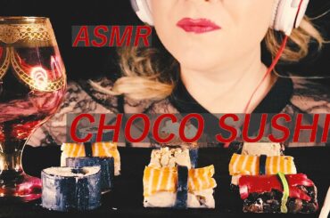 ASMR CHOCOSUSHI by PINO LADISA E PROSECCO|REAL EATING SOUND|ITALIAN MUKBANG| notalking|MARETTAASMR