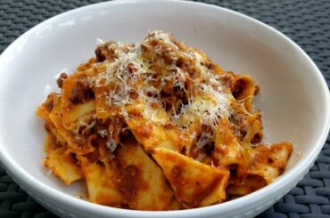 Bolognese with Pappardelle Pasta.  Simple and Delicious.  The perfect pasta for any day, anytime!!!