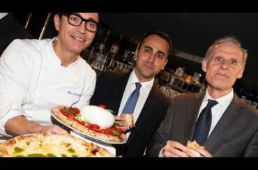 French ambassador eating Italian pizza after the controversial video