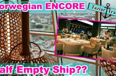 Norwegian Encore Inaugural Transatlantic Cruise | Dinner at Manhattan Dining Room & Sail Away