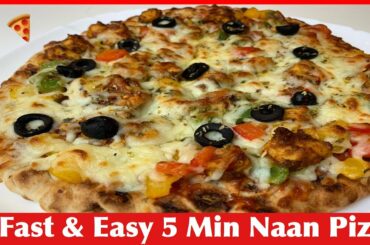 Fast & Easy 5 Mins Naan Pizza Recipe By Cooking With Duaa