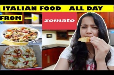 I ate Italian Food for 24 hours orderd from ZOMATO only | Fun food challenge || Mini Secrets