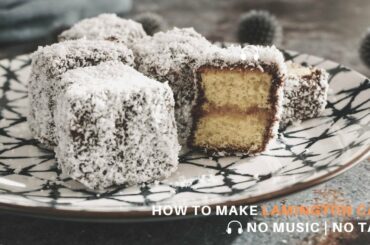 ASMR Cooking: How to make Australian Lamingtons | No Music |  No Talk