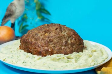 Giant Swedish Meatball And Cheesy Mash Recipe