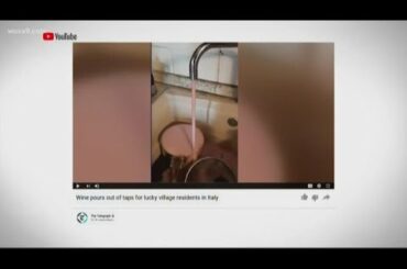 Wine pours out of taps for residents in Italy
