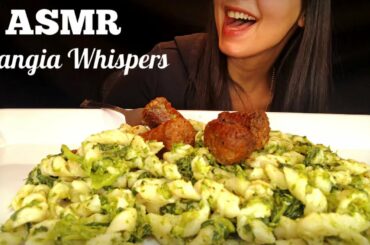 ASMR | EATING PASTA RAPINI (FUSILLI) + ITALIAN SAUSAGE! MUKBANG (WHISPER) | MANGIA WHISPERS