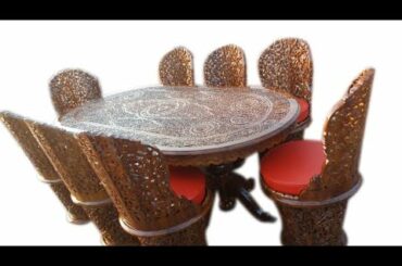 Carved Dining Table Set