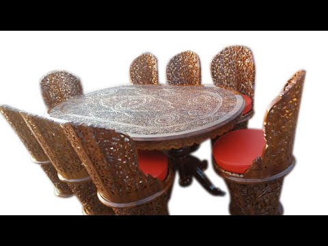 Carved Dining Table Set Carved Dining Table Set