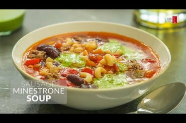 Sausage Minestrone Soup With Basil Pesto | Food Channel L Recipes
