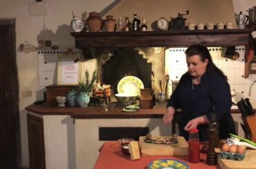 Tomato with Black Olives Sauce