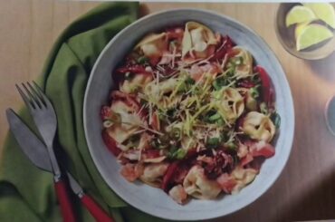 Making the “Hello fresh” food delivery cheese tortelloni Italian dish in five minutes or less