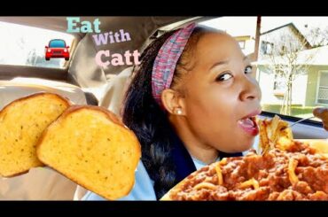 🚘 Italian Turkey Pasta w/Garlic Texas Toast Mukbang 🚘
