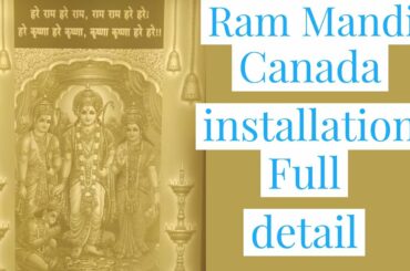 Corian mandir, ram mandir, canada installation