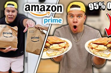 I Only Ate Foods From AMAZON PRIME For 24 hours! (impossible food challenge)