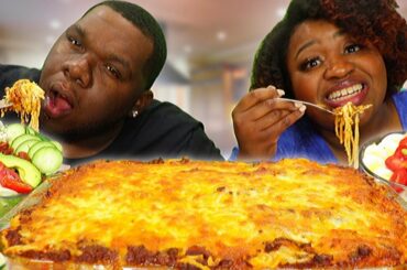 THE BEST EVER BAKED SPAGHETTI MUKBANG!!! | TRADE MONEY FOR HAPPINESS??? | EATING SHOW