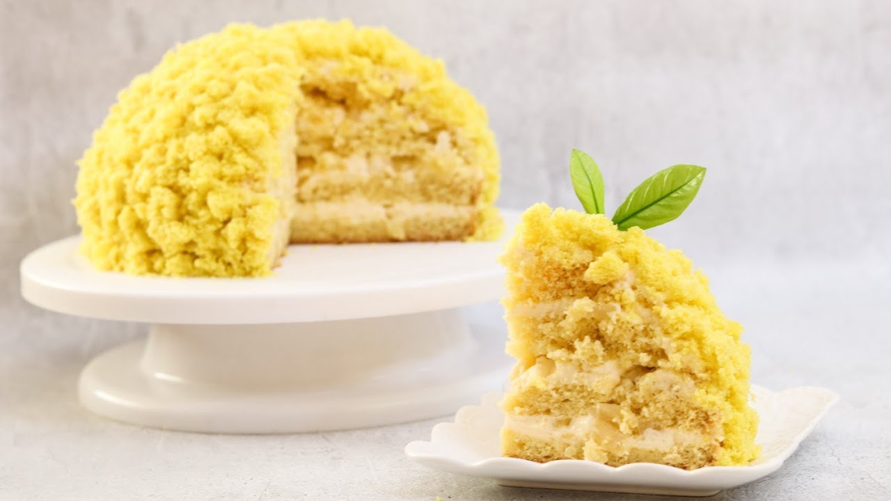 ВЕСЕННИЙ торт МИМОЗА к 8 МАРТА 💐простой рецепт💐 Italian MIMOSA cake ВЕСЕННИЙ торт МИМОЗА к 8 МАРТА 💐простой рецепт💐 Italian MIMOSA cake