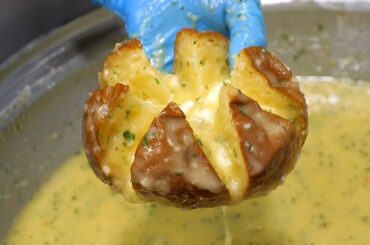 Cream Garlic Bread - Korean Street Food