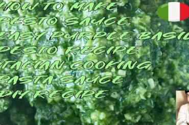 How To Make Pesto Sauce | Easy Purple Basil Pesto Recipe | Italian Cooking | Pasta Sauce DIY Recipe