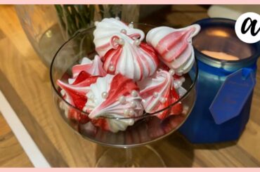 how to make stripped ITALIAN MERINGUE KISSES💋 | bakes by amal
