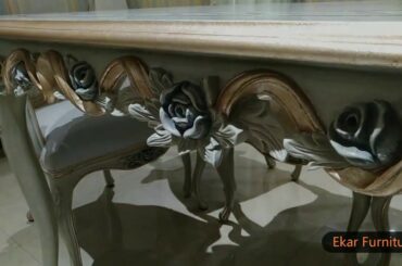 Antique Oval Carving Dining Table FT103