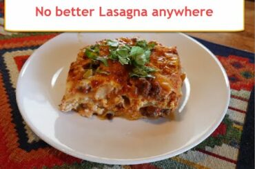 Lasagna with Italian sausage (2020) cooked in a Dutch oven