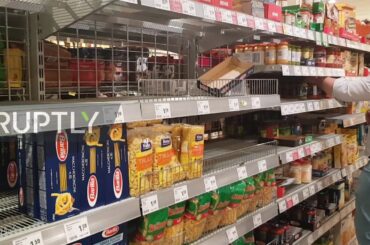 Germany: Empty shelves in Berlin supermarket amid coronavirus fears