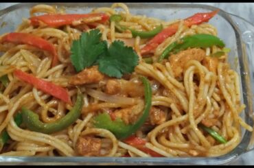 Fajita Spaghetti recipe | Fajita Chicken Spaghetti |Foodie's Way