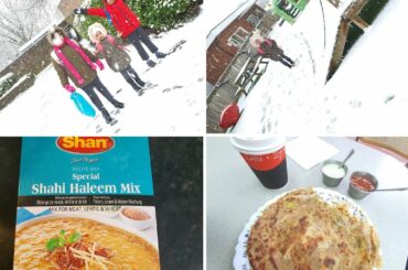 Snow In London 🥶 Husband ki farmaish pe ❤ || Pakistani Mom Anum|| Jhatpat Lunch Routine