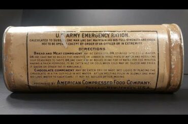 1906 US Army Emergency Ration Preserved Survival Food Testing 24 Hour MRE Review