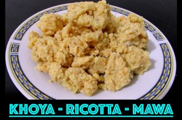 How To Make Authentic Khoya From 1% Milk At Home | Italian Ricotta | Mawa Recipe | Dehydrated Milk
