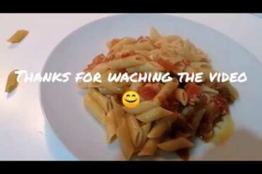 Pasta with tuna fish & tomato (Italian recipe pasta)