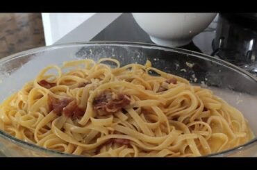 "Pasta alla Carbonara" with eggs from the countryside!