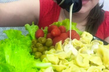 ASMR Italian tortellini mukbang