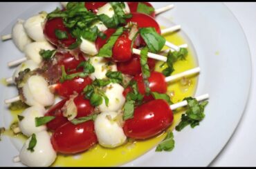 Caprese Sticks for dinner - Italian Style Recipe/Rezept quick, easy - Pure Power by Maria Pollinzi