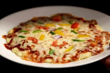 Microwave Mode Cheese Veg Pizza - 10 Minute Without Yeast with Base Recipe CookingShooking