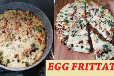 Egg frittata recipe | Easy egg breakfast | with cheese & veggies without oven