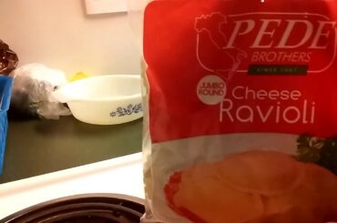 Dollar Tree  Italian Cheese Ravioli.