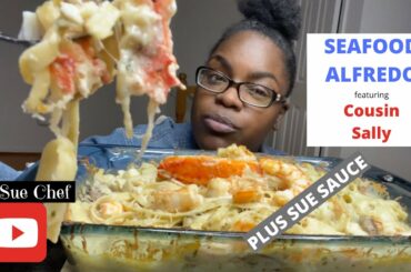 SEAFOOD ALFREDO 먹방 MUKBANG + RECIPE 해산물 알프레도 먹방 묵방 + 레시피