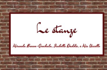 Le Stanza- Italian 3/12/20