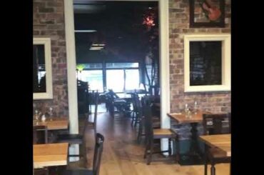 Live edge timber tops by Earthy Timber. River Table Restaurant Designer Furniture