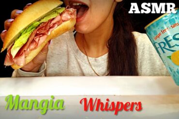 ASMR | EATING ITALIAN PANINO! (SANDWICH) MUKBANG (WHISPER) | MANGIA WHISPERS 먹방