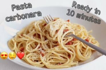 How to make Italian classic pasta carbonara in just 10mins.