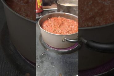 Spaghetti with beef and Italian sausage part 2